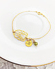 bransoletki złote Bransoletka  z lwem, złoty lew, głowa lwa 2