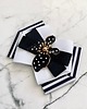 broszki Brosza Black & White z efektowym kwiatem w kropeczki New 3