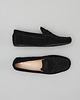 buty męskie Czarne mokasyny męskie zamszowe wsuwane F301 2