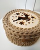 dekoracje świąteczne Kosz prezentowy świąteczny z motywem renifera " Reindeer Gift Basket" 3