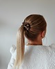 gumki do włosów Gumka jedwabna, scrunchie, frotka beżowa panterka MINI 1