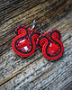 kolczyki soutache Czerwono-czarne kolczyki soutache 1