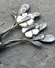 kolczyki wire wrapping Masa perłowa   -  gałązki  - kolczyki 1