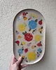 patery i talerze Duży talerz owalny, patera w kwiaty 2