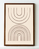 plakaty Plakat modern, beżowa tęcza, modern, boho plakat 3