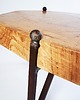 stoliki kawowe Stolik kawowy z plastra dębu z naturalną rdzą handmade 3
