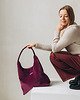 torby na ramię Torba HOBO z weluru tapicerskiego w kolorze BAKŁAŻANOWYM 2