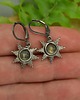 kolczyki wire wrapping Małe błękitne kolczyki słoneczka złoty labradoryt wire wrapping 6