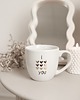kubki Biały Kubek Porcelanowy 300 ml - Napis I Love You ze Złotymi Sercami dla Zako 1