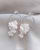 Biżuteria ślubna Ślubne kolczyki kwiatowe z kółkami LISA 4