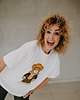 t-shirt damskie T-shirt oversize Axel Teddy dla mamy cream 4