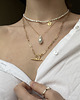 chokery Choker z Perłami i Młotkowaną  Zawieszką 3