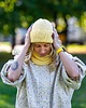 czapki damskie Damska beanie bawełniana logo ekoskórka "Banan" 2