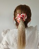 gumki do włosów Satynowa gumka satynowa scrunchie owijka frotka kwiat zachodu słońca MIDI 3