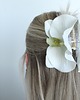 spinki i klamry do włosów Biała spinka z orchideą 7