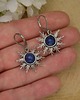 kolczyki wire wrapping Niebieskie kolczyki słońce sodalit wire wrapping słoneczka 1