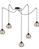 lampy wiszące Nowoczesna lampa wisząca 5-płomienna pająk DIORO LOFT L5 1