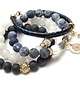 bransoletki z kamieni naturalnych Navy blue and white vol. 21 /27.04.22/ -  set 3