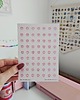 naklejki i wlepy Naklejki Koraliki z Literkami Różowe Koraliki Alfabet 1 Arkusz 2