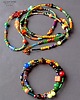 bransoletki - inne Bajecznie kolorowa bransoletka Boho z drobnych koralików prezent  handmade 5