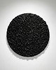 obrazy Okrągły czarny obraz strukturalny 1