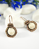 kolczyki wire wrapping Kolczyki z howlitem 7