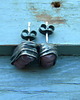 kolczyki wire wrapping trzy rubiny - kolczyki 2