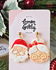 kolczyki z masy plastycznej Mikołaj i Pani Mikołajowa kolczyki na święta 1