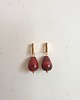 kolczyki z kamieniami Kolczyki patyczki krople jaspis czerwony 4
