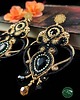 kolczyki soutache Angel kolczyki czarno-złote kandelabry sutasz 3