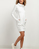 komplety damskie Komplet sukienek z kominem i kieszeniami dla mamy i córki, model 37, biały 2