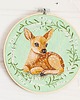 Ozdoby na ścianę Sarenka light green, haft w tamborku 20 cm 4