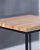 pufy do siedzenia Pufa, stolik Korfu loft drewno, metal czarna 3