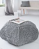 pufy do siedzenia Pufa Cosy Octan knitted szara 70cm dziergana 3