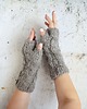 rękawiczki damskie Mitenki z warkoczami LULLABY 100 % alpaka 1
