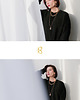 swetry damskie Sweter boucle, czarny 3
