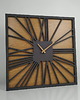 zegary Wielki zegar ścienny 50 cm czarny ( antracyt ) Rzymski Square 2