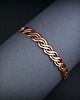bransoletki wire wrapping Miedziana wyplatana bransoleta mankietowa 3