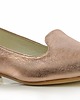 baleriny damskie Czółenka Skórzane - lordsy jasna miedź (3918) 3