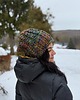 czapki damskie Kolorowa duża czapka beanie z wełną i alpaką 4