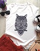 t-shirt damskie Koszulka organiczna z nadrukiem  Etniczna sowa 2