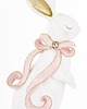 ozdoby wielkanocne Dekoracja - królik ceramiczny 31x12x15 cm BUNNY-5 z różową długą kokardką 4