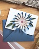 kartki scrapbooking Kartka z papierowym kwiatem granat 1