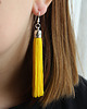 kolczyki chwosty Żółte kolczyki chwosty frędzle 2