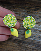 kolczyki soutache Cytrynki- letnie kolczyki soutache 2