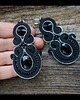 kolczyki soutache Czarne kolczyki sutasz 4