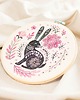 Ozdoby na ścianę Zając folk - haft w tamborku 20 cm 4