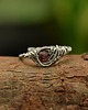 pierścionki - różne Pierścionek regulowany granat wire wrapping 2