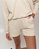 spodnie materiałowe damskie Krótkie spodenki z bawełny z domieszką konopii, NATURAL BEIGE 4