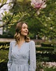 sukienki midi damskie Romantyczna sukienka midi Estera Błękitna 1